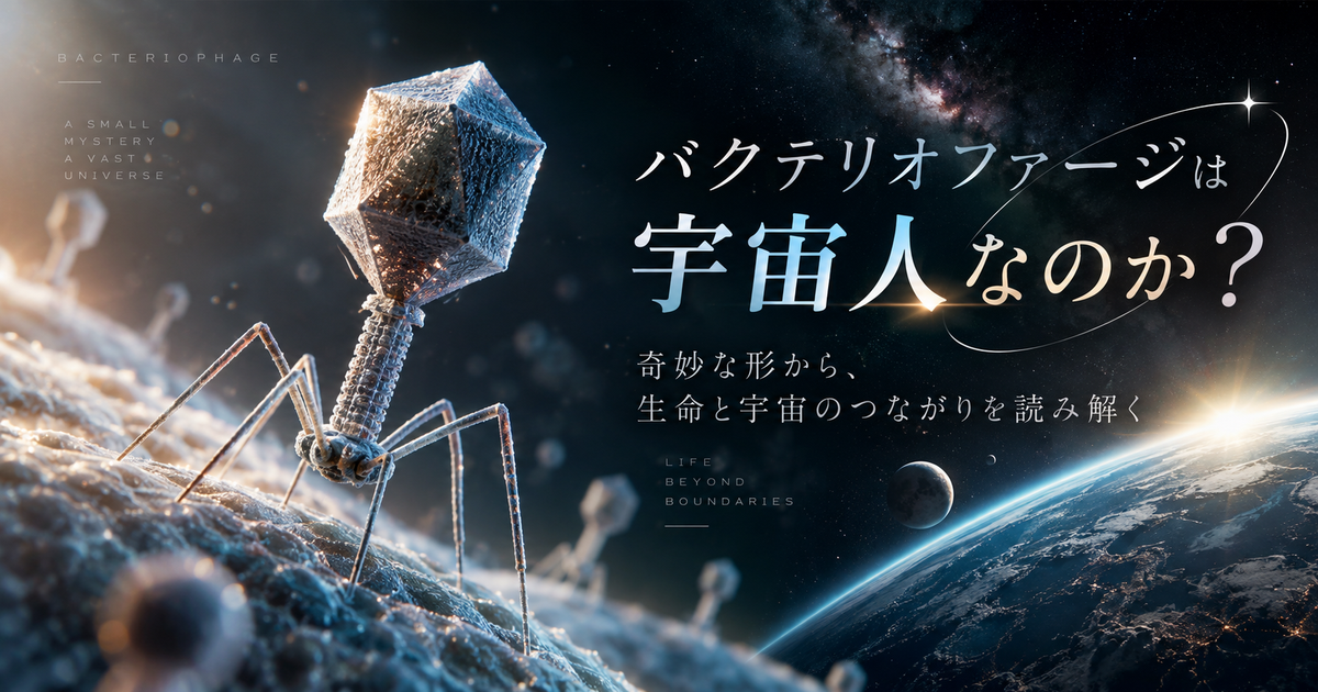 バクテリオファージは宇宙人なのか？奇妙な形から生命と宇宙のつながりを読み解く！