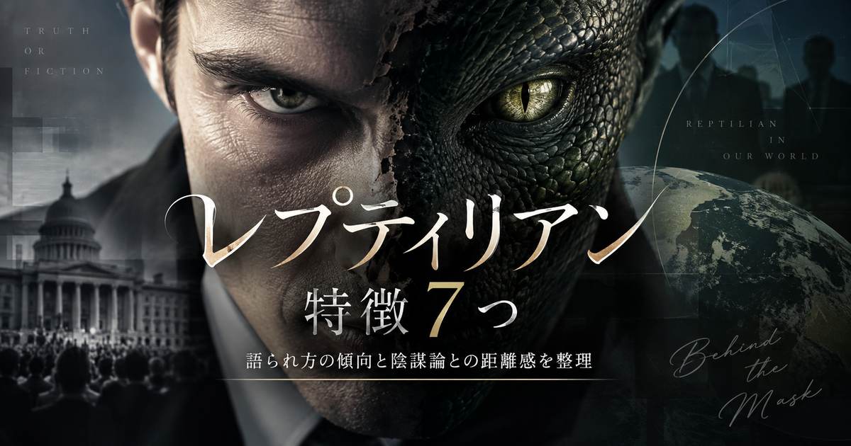 レプティリアンの特徴7つ｜語られ方の傾向と陰謀論との距離感を整理！