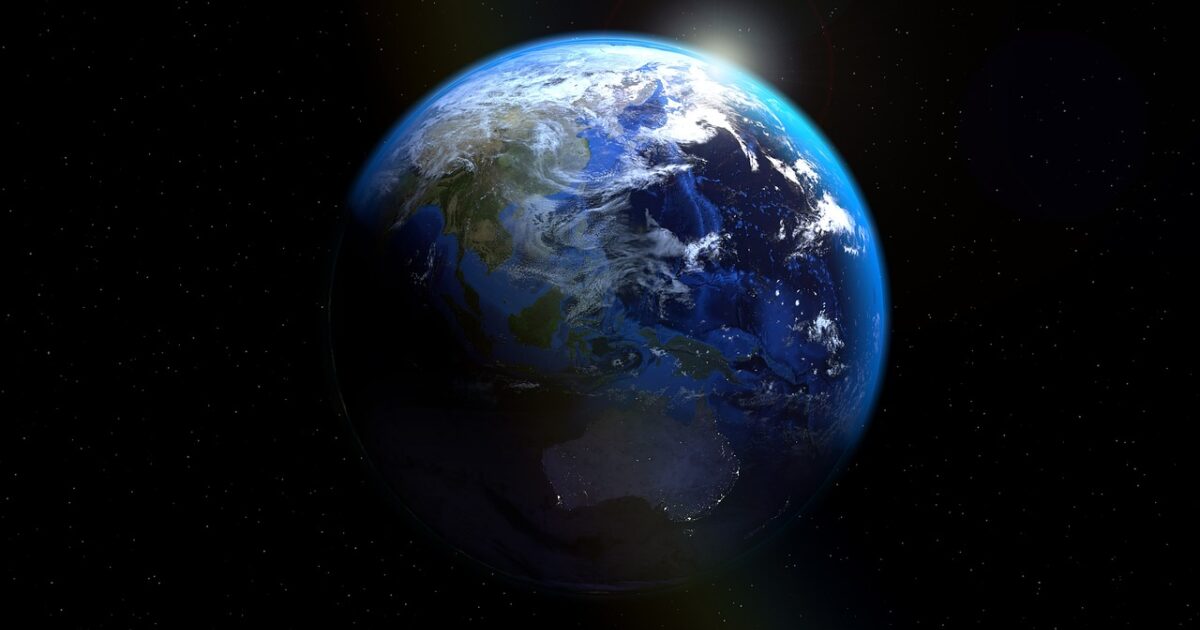 宇宙から見た地球のリアルなビジュアル